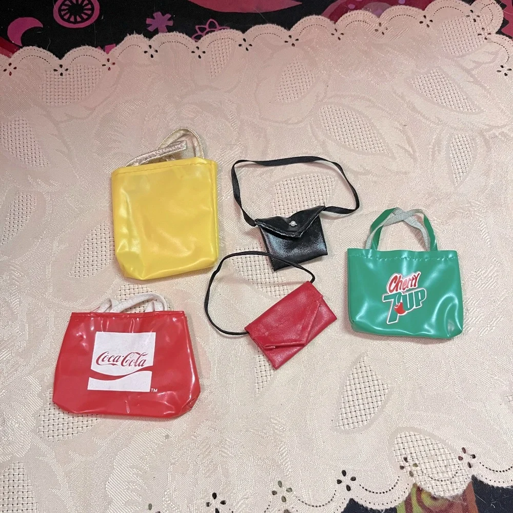 VTG Mattel Barbie Coca-Cola 7-Up Bags Purse Accessories Lot